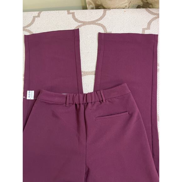 Old Navy Extra High Rise Taylor Wide Leg Trouser, Cherry Bark, size medium, NWT - Picture 9 of 15